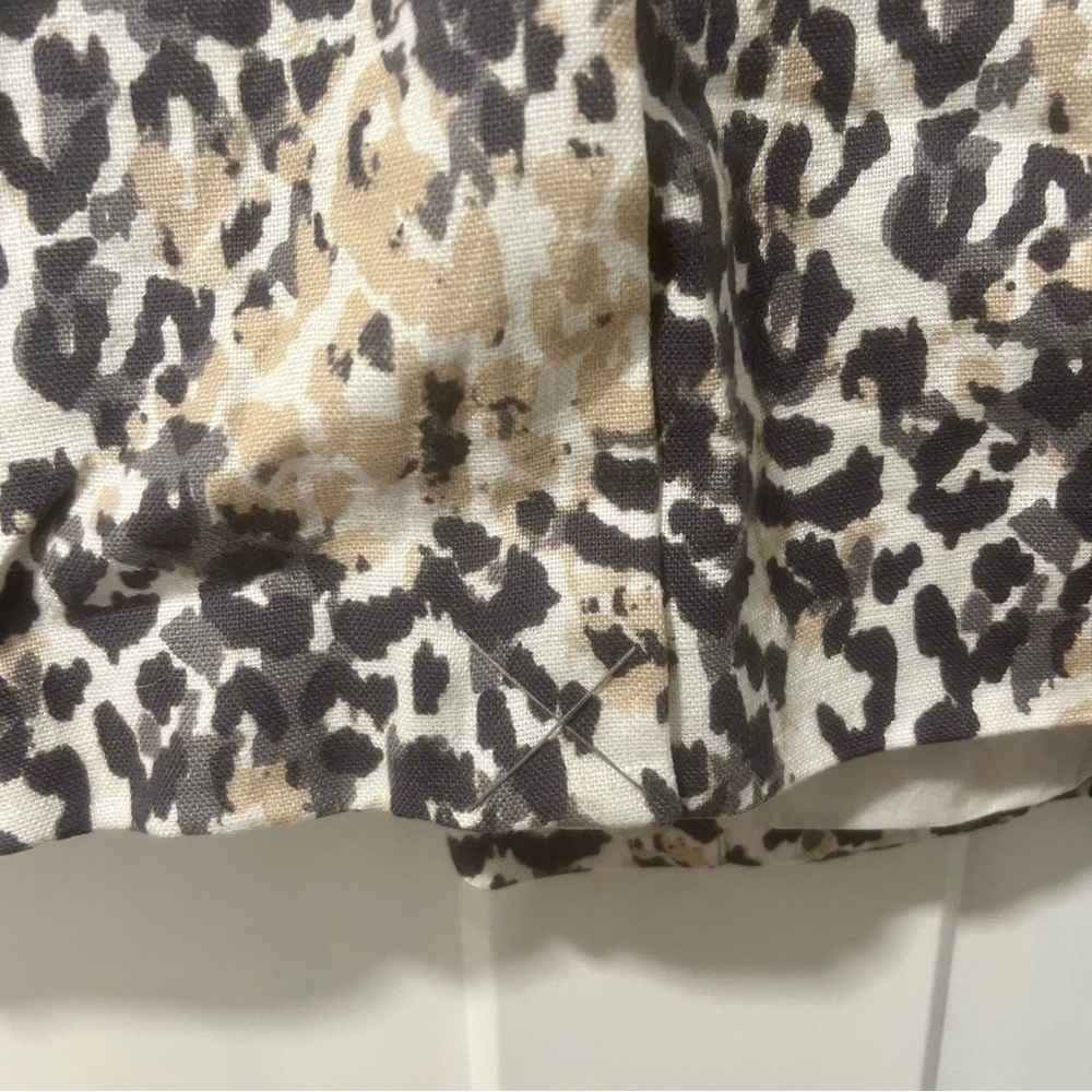 Joie Linen Leopard Print Blazer Size 4 - Picture 6 of 11